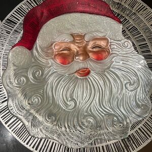 Festive Santa Claus Decorative Plate